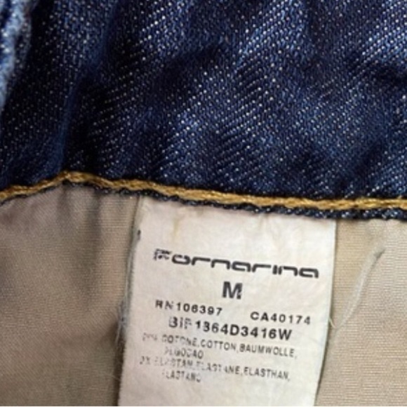 VINTAGE Fornarina denim overalls blue medium/low rise skinny/straight leg medium - Picture 8 of 16